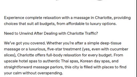 A Massage in Charlotte for Every Budget