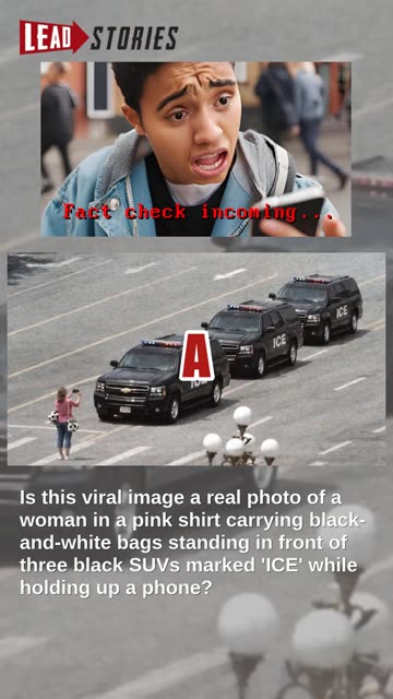 Fact Check: Edited Picture Of Woman Blocking Line Of ICE SUVs Based On Historical 1989 China Photo