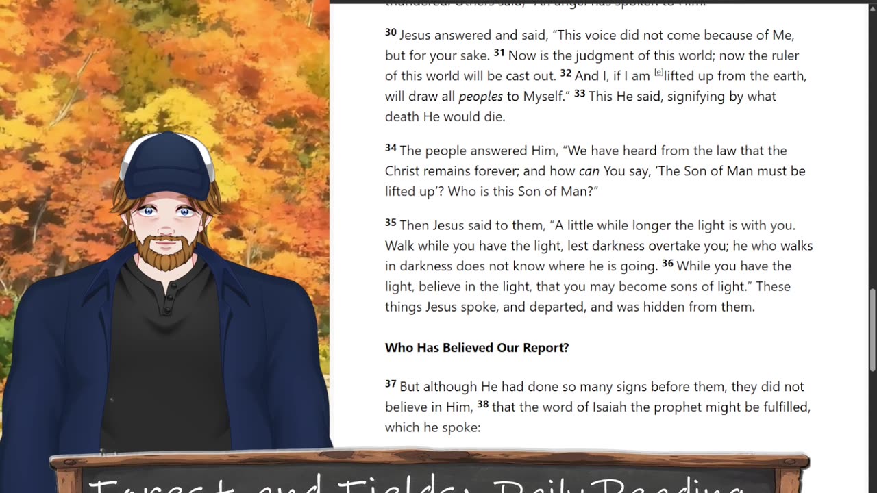 Forest and Fields Daily reading: John 12:20-36