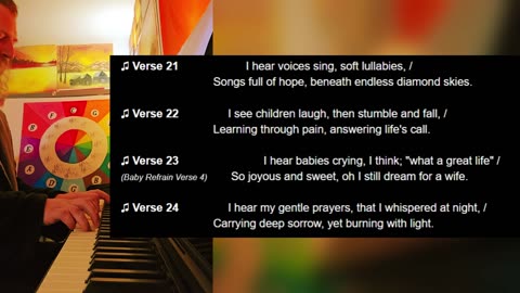 "The Ballad of the Wonderous World That Whispers Hope through Joy and through Pain" practice take 2