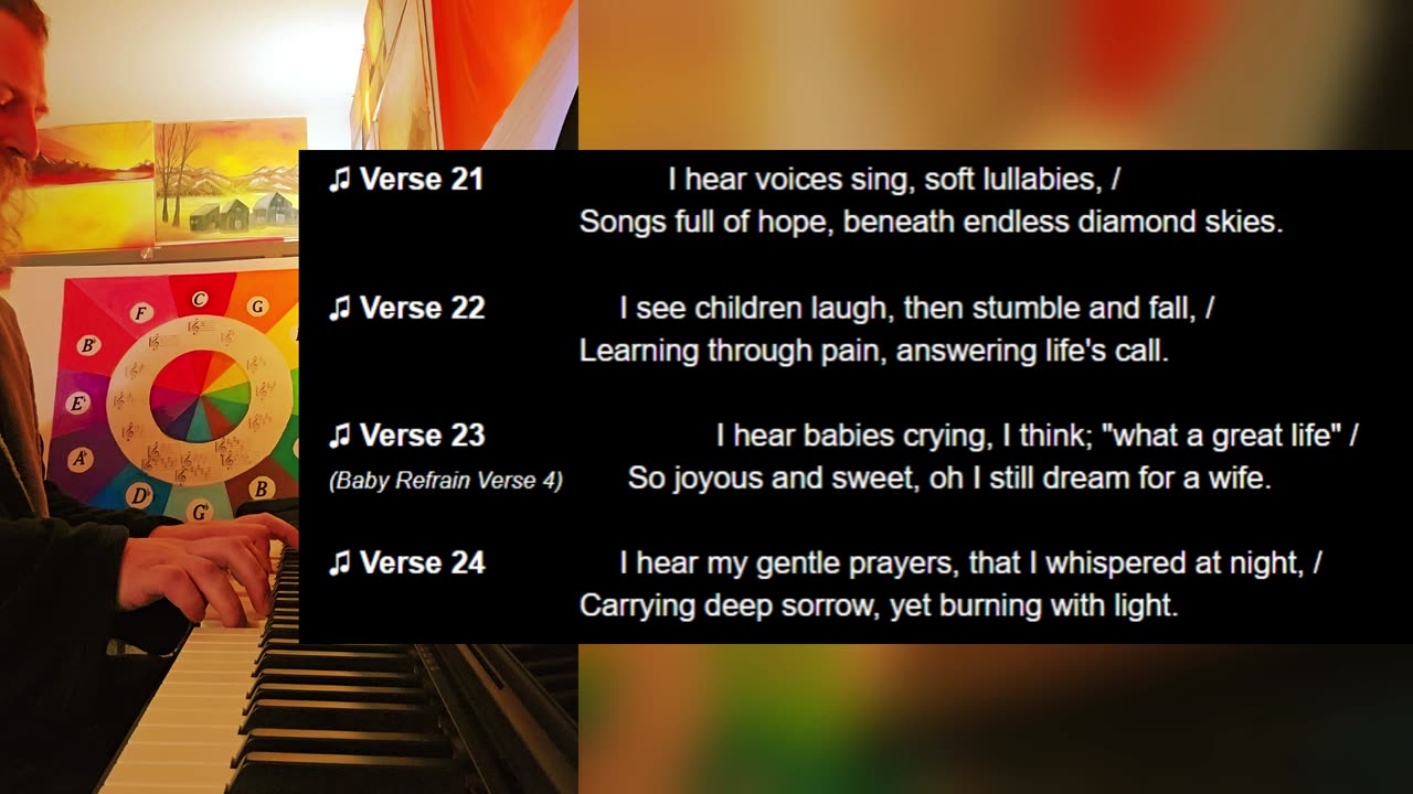 "The Ballad of the Wonderous World That Whispers Hope through Joy and through Pain" practice take 2