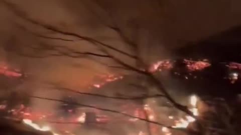 Massive forest fire in Ōfunato of Iwate Prefecture, Japan 🇯🇵