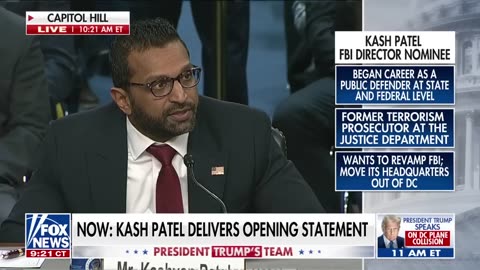 Trump's FBI pick Kash Patel vows to restore public trust in bold opening statement