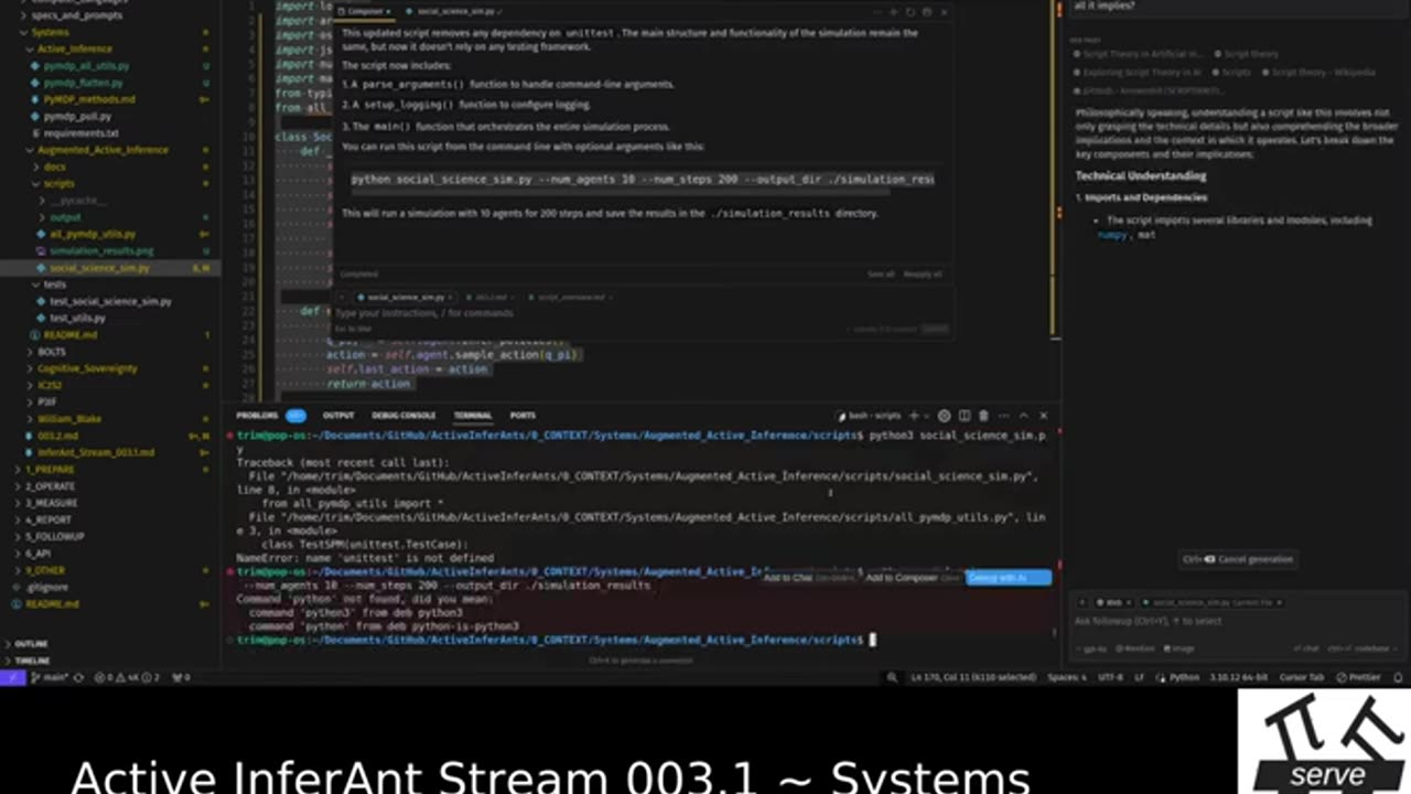 Active InferAnt Stream 003.1 ~ Systems Within Systems: Blake, FOIA, Cognitive Sovereignty, and PyMDP