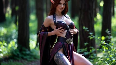 Horned Succubus Queen of the Wildwood, AI Video