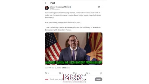 DANGEROUS DEMOCRAT ADRIAN FONTES & HIS ANTI-HAND COUNTING BALLOTS PROPAGANDA