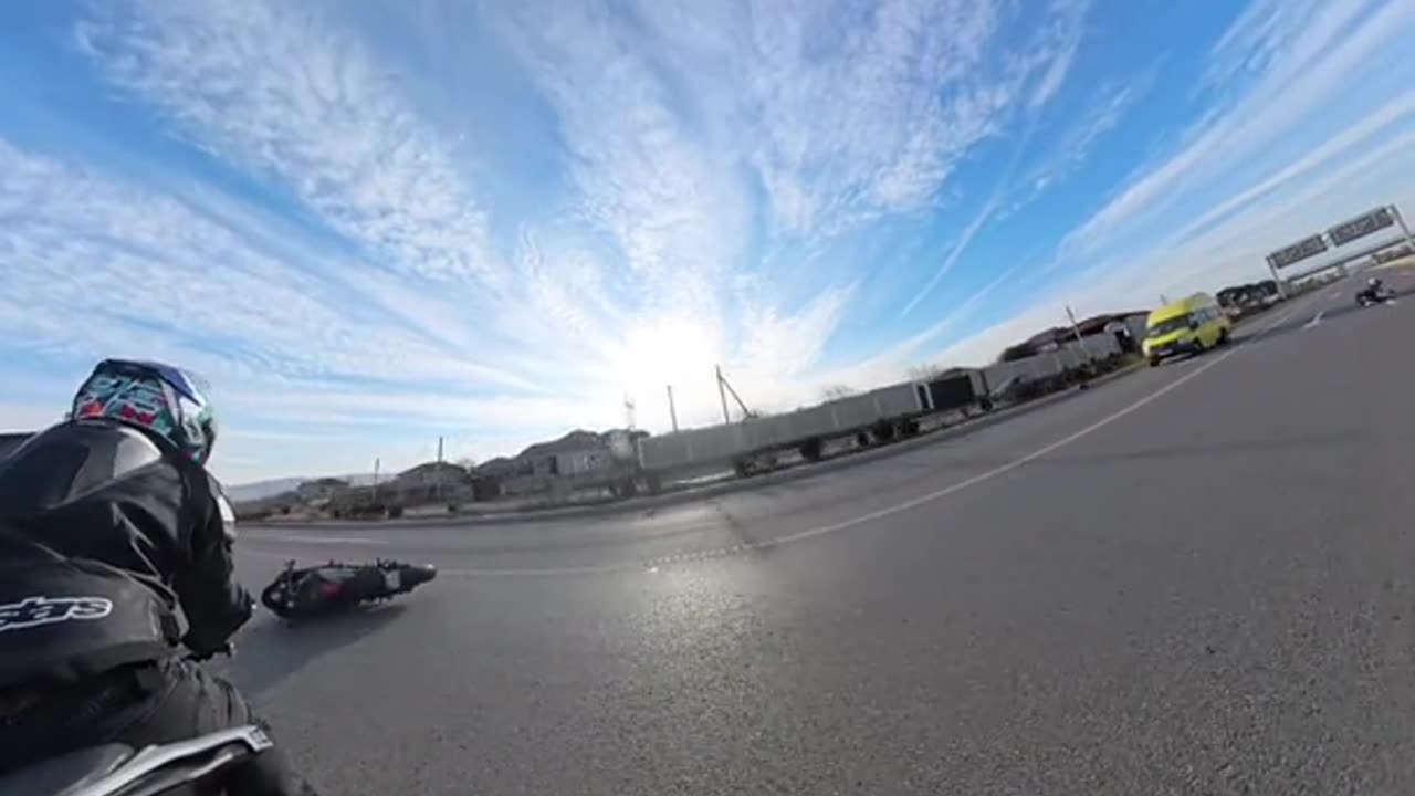 Motorcycle Keeps Going Without Rider