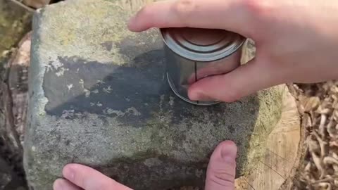 Survival Skills_ DIY can opener in the wild. _survival _lifehacks _camping