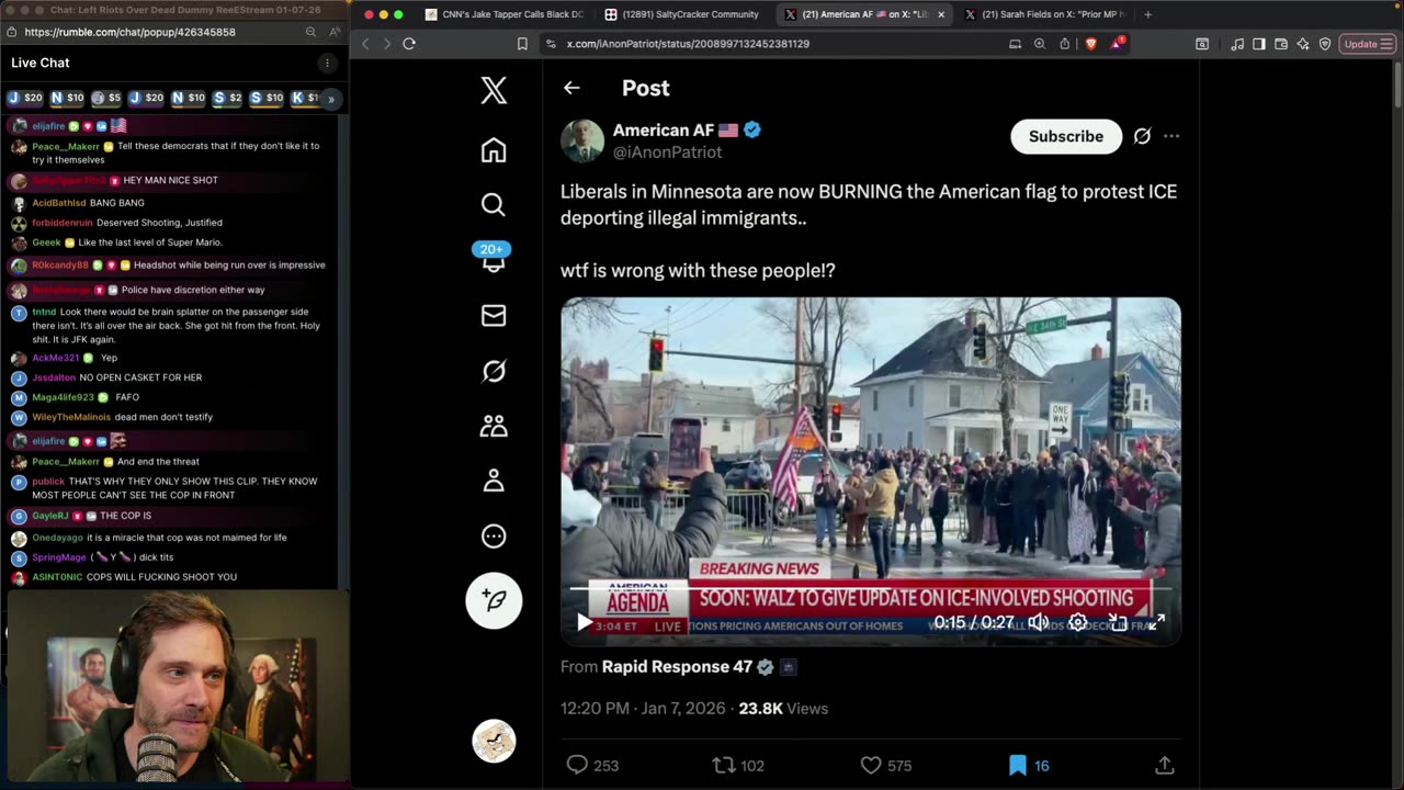 TheSaltyCracker: Left Riots Over Dead Dummy ReeEStream 01-07-2025..........