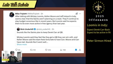 Breaking Saints News: Return of Derek Carr Confirmed !