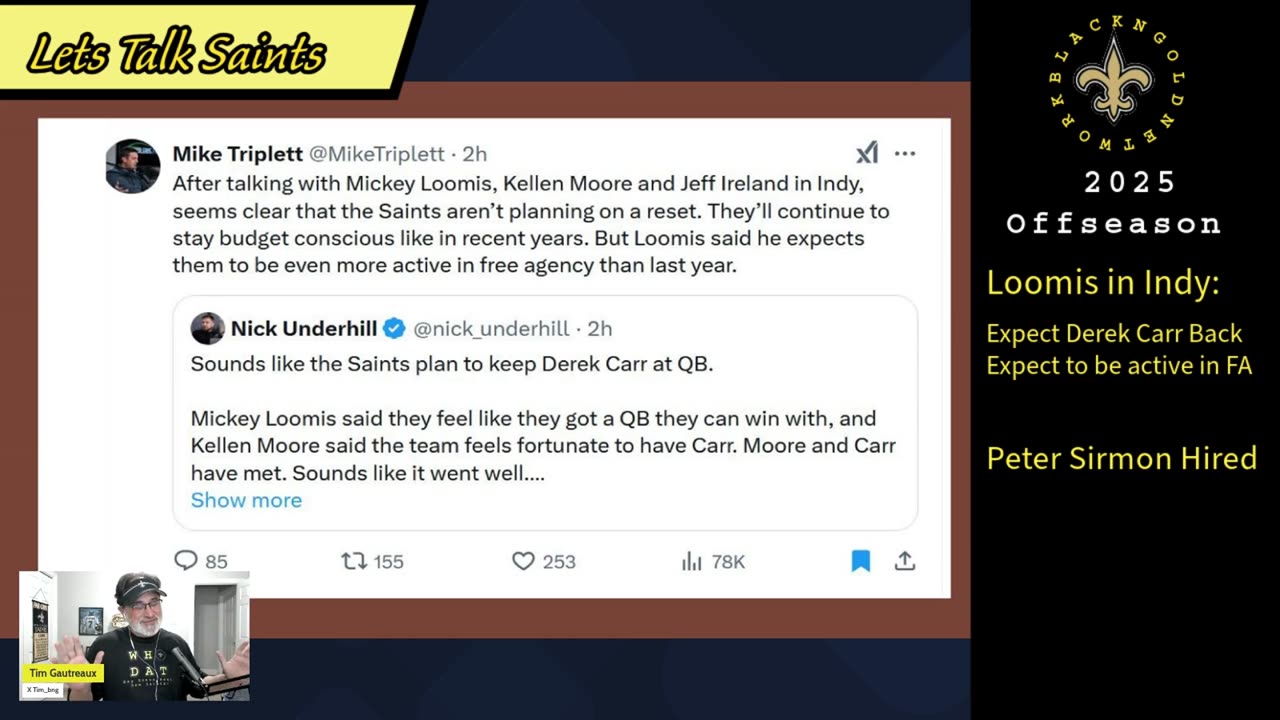 Breaking Saints News: Return of Derek Carr Confirmed !