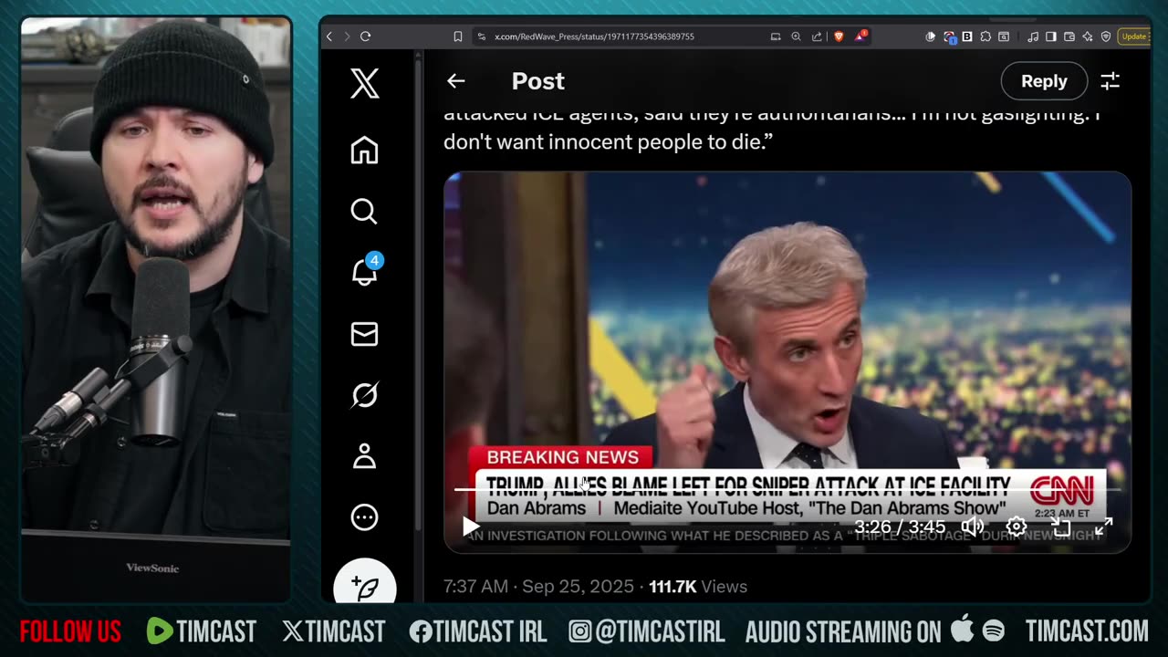 Anti Ice Terror Attack Appears To be Charlie Kirk Assassination Copycat | Tim Pool