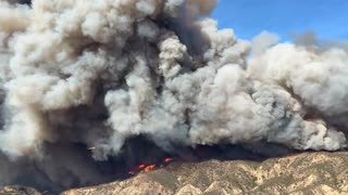 New “Climate Change” Wildfire at Castaic Lake, California,