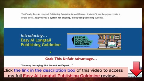 Easy AI Longtail Publishing Goldmine Review — Publish Profitable Nonfiction in 30 Days