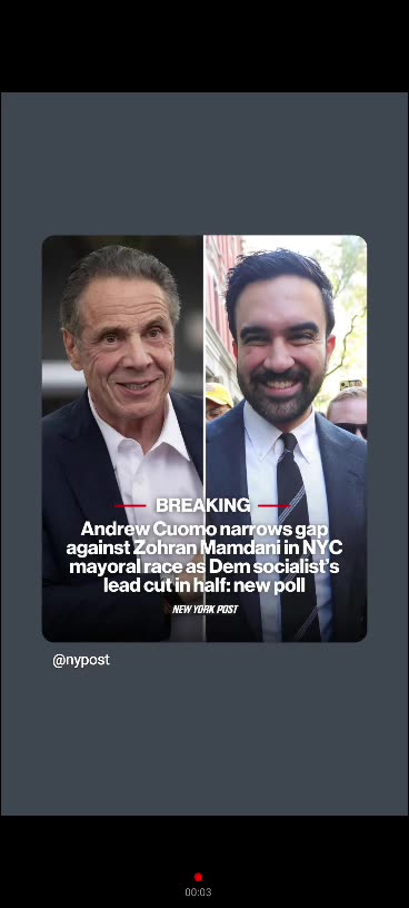 Andrew's coumo sucks welcome socialism it's won't last lol 😆 👎11/4/25