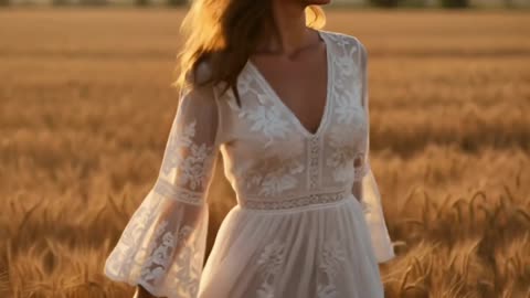Beautiful girl in a wheat field.