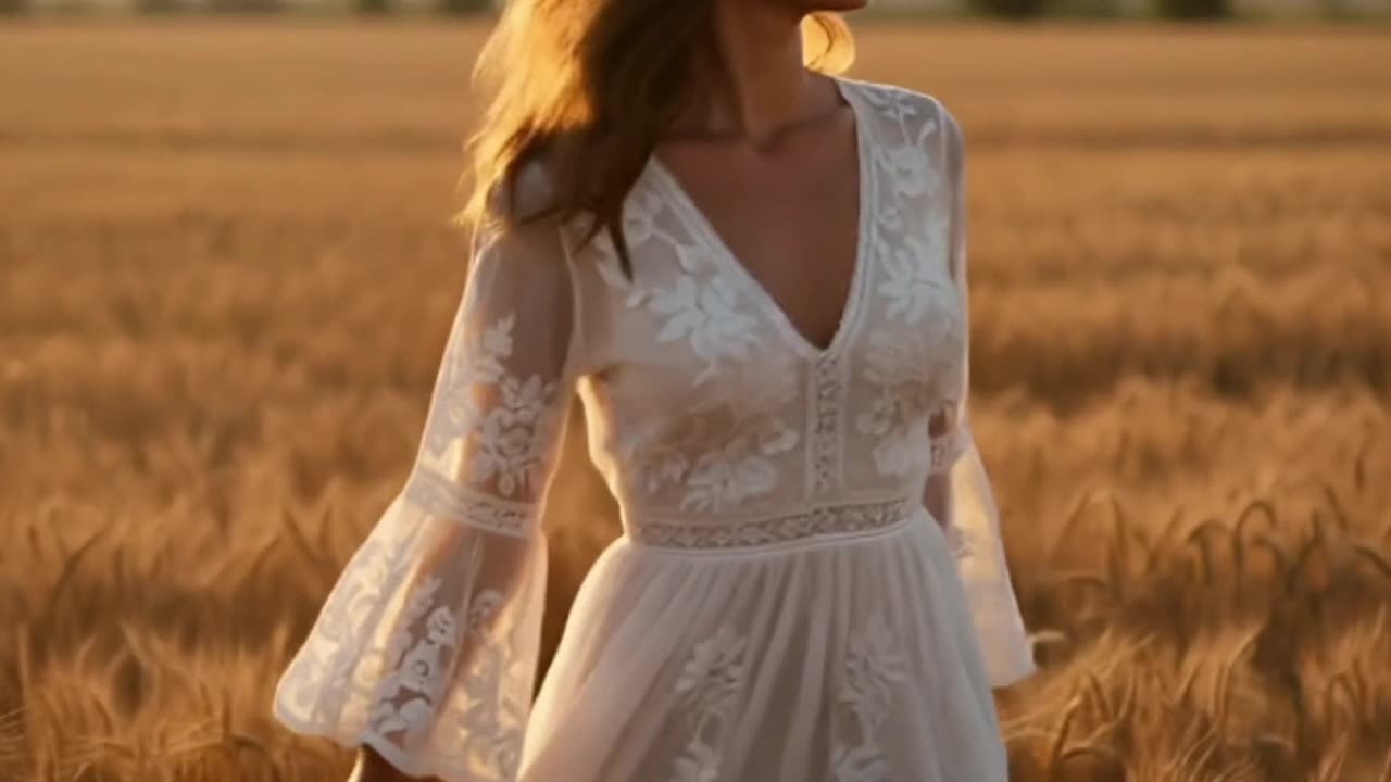Beautiful girl in a wheat field.