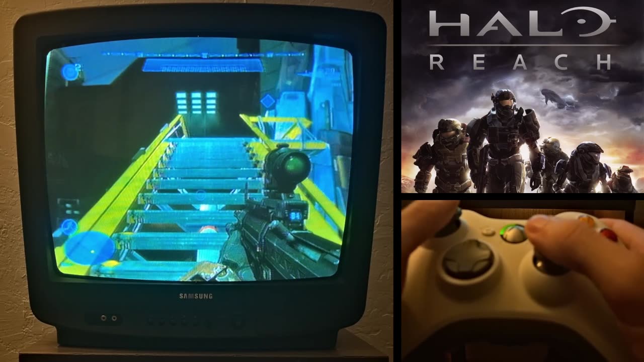 Halo Reach Xbox 360 CRT TV Walkthrough Part 2 #halo