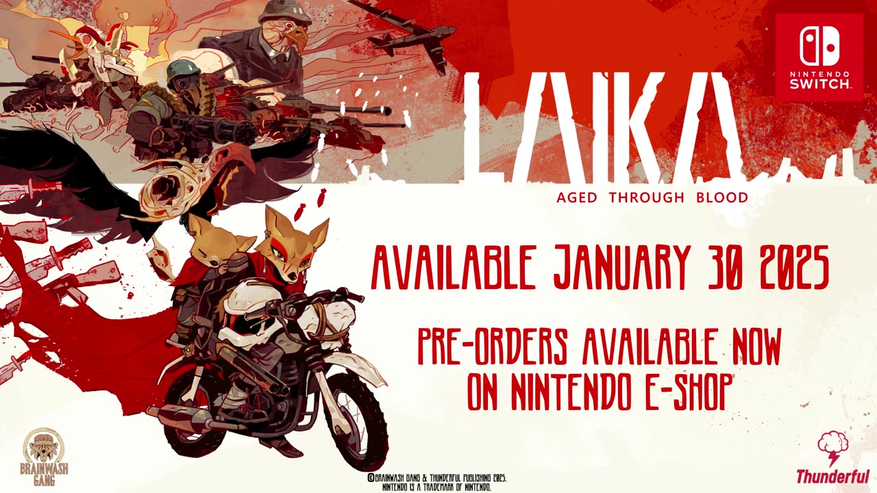 Laika： Aged Through Blood - Official Nintendo Switch Release Date Teaser Trailer