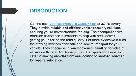 Get the best Van Recoveries in Castleknock