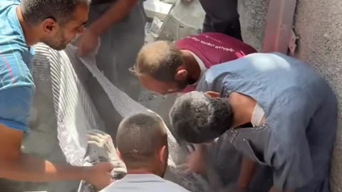 A young girl was pulled out from under the rubble of her home