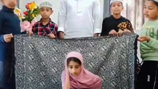 Muslim men & boys teach daughters & sisters correct way to use toilet