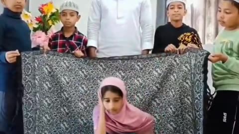 Muslim men & boys teach daughters & sisters correct way to use toilet