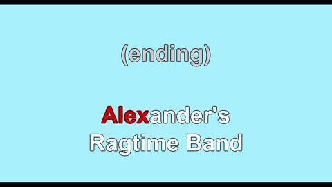 Alexander's Ragtime Band (1911)