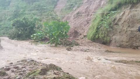 Roads blocked due to heavy rain