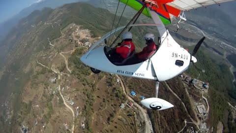 Pokhara Mountain City View From Two Seater Butter Fly Plane