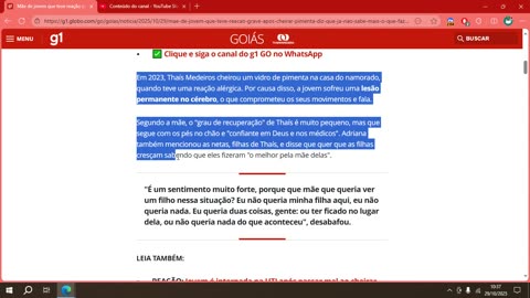 Mãe de jovem que teve reação grave após cheirar pimenta desabafa.mp4