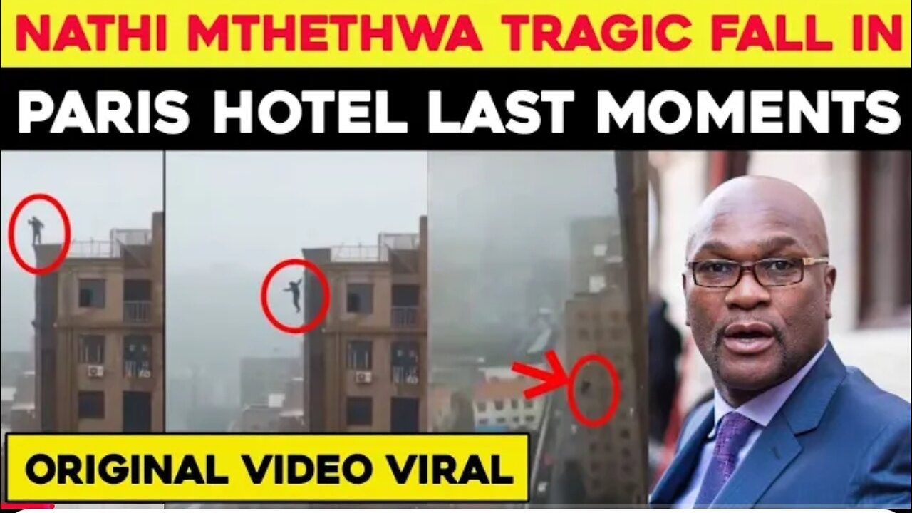 Nathi Mthethwa Original Falling Video | Nathi Mthethwa Tragic Fall in Paris Hotel | viral video