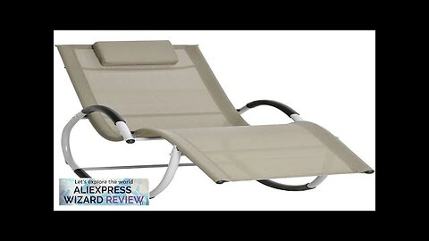 Rocking Chair Zero Gravity Patio Chaise Garden Sun Lounger Outdoor Reclining Rocker Review