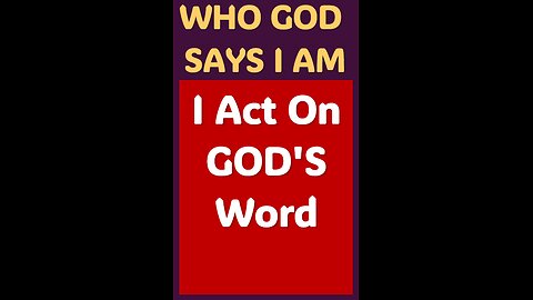 I ACT ON GOD'S WORD #wordofgod #Jesus #peace #God #grace #kindness #love #forgiveness #free #action