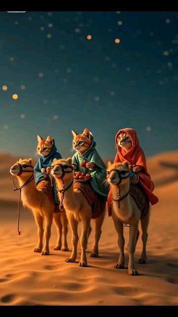 Cats Take the Ultimate Desert Uber