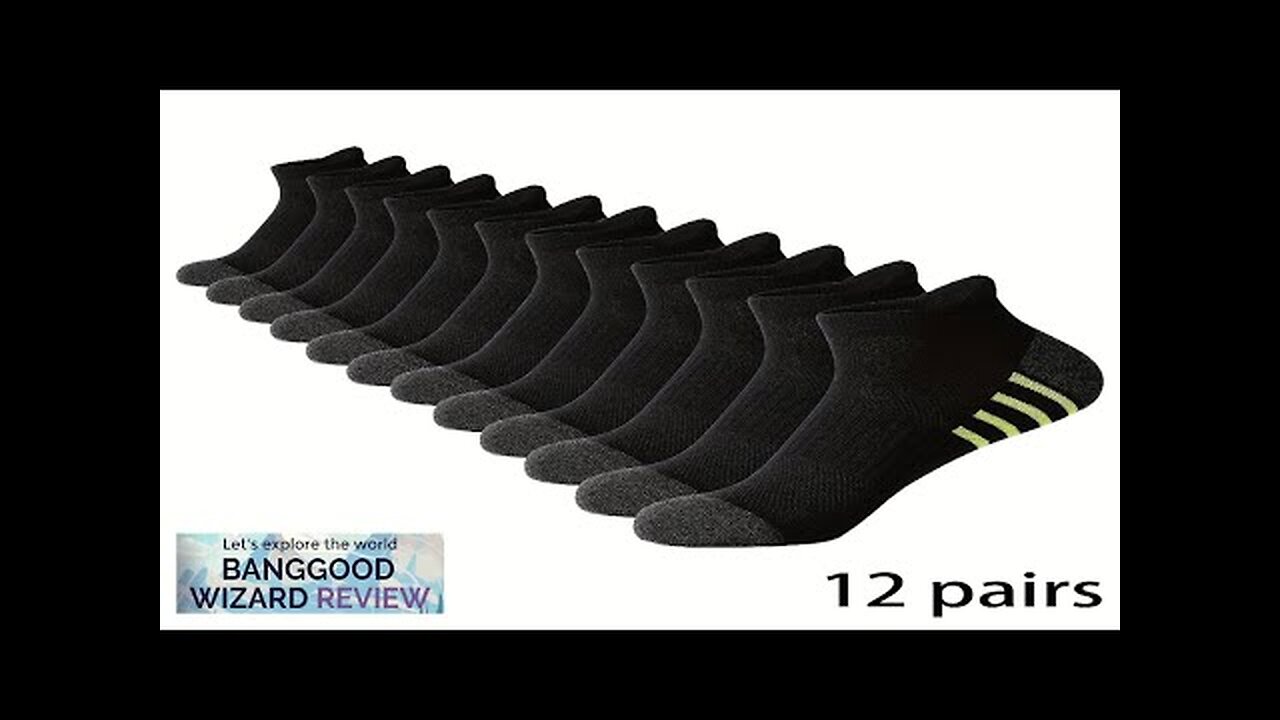 12 Pairs Men's Casual Stripe SocksSoft Comfy Low Cut Elastic Ankle SocksFitness Review