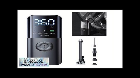 Cafele 150PSI Wireless Air Pump 35W Power 4000mAh Battery Type-C LED Display Review