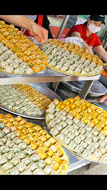 Best Glass Noodle Dumpling Shop in Korea?! 2 Tons Sold Every Week! 🥟🔥 #shorts