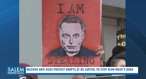 Massive Anti-DOGE Protest Erupts At US Capitol To Stop Elon Musk From Auditing Federal Agencies