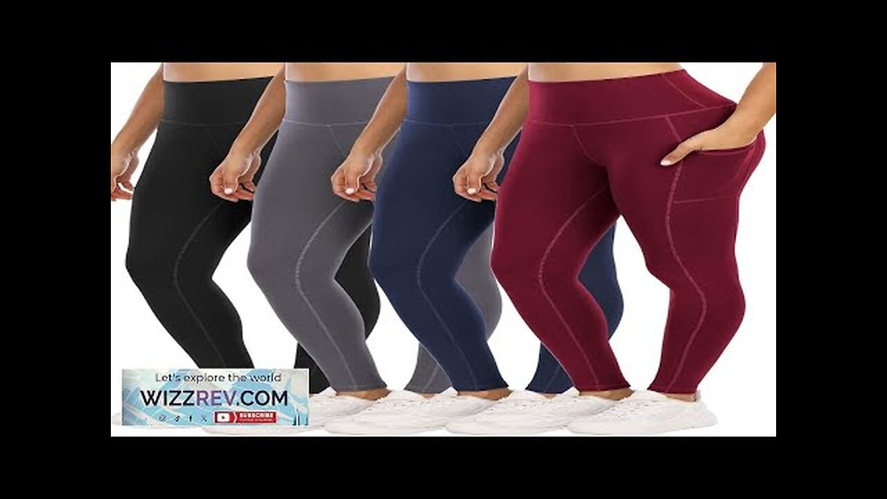 4 Pack Leggings with Pockets for WomenHigh Waist Tummy Control Workout Yoga Review