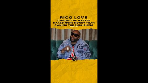 @iamricolove Owning the master makes more money than owning your publishing