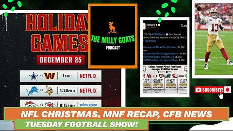 49ers are So Back, CFB Playoff Ratings In, & NFL Christmas Day!