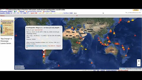 6.2 Magnitude Earthquake Shakes Chile February 12th 2026!