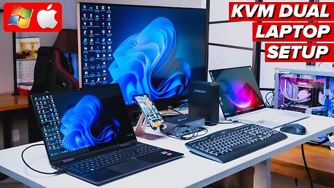 How to Connect 2 PCs To 1 Monitor with 1 Mouse & Keyboard - iDock C20