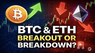 Bitcoin & Ethereum at a Critical Level – Breakout or Breakdown? 🚨