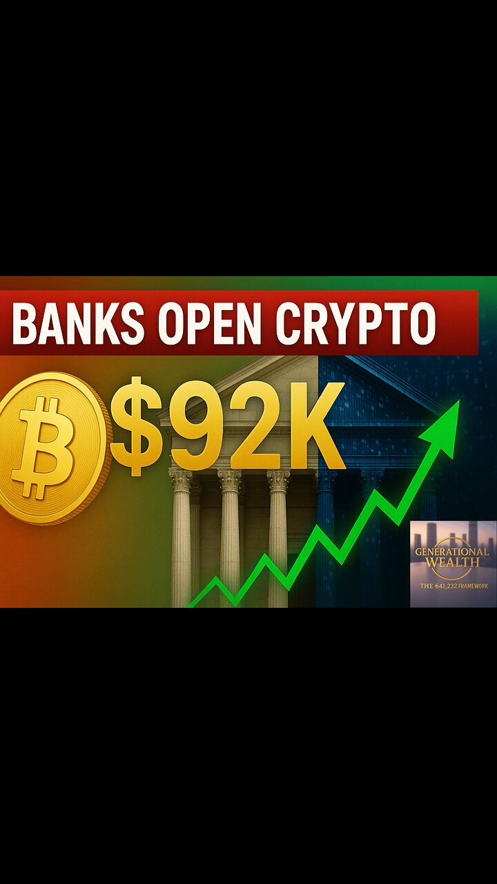 Bitcoin ROARS Back to $92K as Major Banks Open Crypto to MILLIONS! 💰