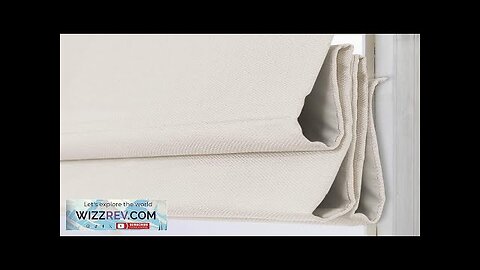 Cordless Roman Window Shades Beige White Premium Blackout Shades Custom Washable Fabric Review