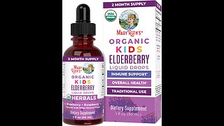 MaryRuth Organics USDA Organic Elderberry Liquid Drops for Kids