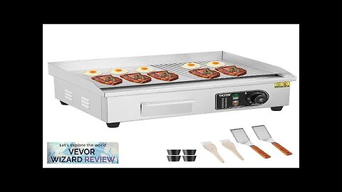 VEVOR Commercial Electric Griddle 1600W Countertop Half-Flat Top Grill 122℉-572 Review