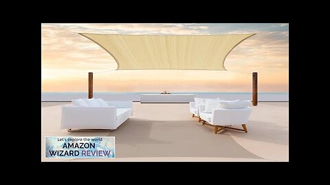 Colourtree 10' x 13' Beige Sun Shade Sail Rectangle Canopy UV Review